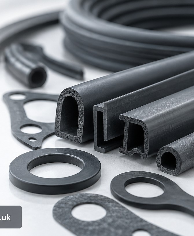 Industrial rubber profiles, gaskets and sealing materials